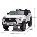 White Lexus GX550 2-Seater SUV Electric Ride-On Car for Kids with Parental Remote and LED Lights