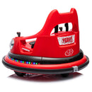 12V Electric Bumper Ride-On Car for Kids 2WD with RC 360 Spin, Bluetooth, LED Lights, and Safety Belt for Ages 1.5-5 Years