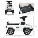Aosom White Push Car for Kids with Engine Sounds and Horn, Ideal for Ages 1.5 to 3 Years