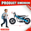 300W 24V Kids Off-Road Electric Balance Bike with LED Lights and Music, 2 Speed