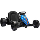 Qaba 24V Blue Electric Drift Go Kart with Dual Motors for Kids Aged 6 and Up