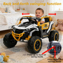 12V Dual-Seater White Ride-On UTV for Kids with Remote Control