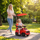 Qaba 3-in-1 Red FORD Shelby Push and Slide Car