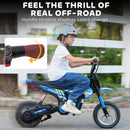 24V Electric Dirt Bike for Kids, 250W Motor, 9.9 MPH, 12" Tires with Rear Suspension