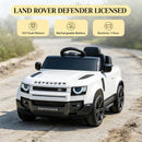 White 12V Electric Ride-On Car for Kids with Remote Control and Lights