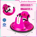 Pink 12V Electric Bumper Car for Toddlers with 360° Spin Feature