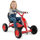 Kids 4-Wheel Pedal Go Kart with Steering Handle for Toddlers