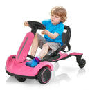 6V Electric Drift Go Kart for Kids with 360° Spin - Pink