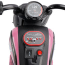 Pink 3-Wheel Electric Motorcycle Toy for Kids with Colorful Lights and Music