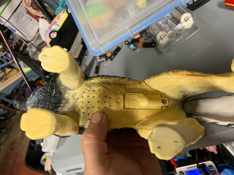 Battery-Operated Rubber and Plastic Wolf Toy