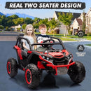 24V Electric 4WD Red 2-Seater Kids Ride-On Car with Remote Control
