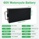 High-Performance 60V 20Ah Battery with 50A BMS for 100W-2500W Fat Tire Electric Scooter