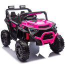 24V 400W Kids Electric UTV with Remote Control, 4-Wheel Suspension, Bluetooth, and MP3 LED Features