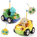 2-Pack Remote Control Dinosaur Toy Yellow and Green Remote Control Dinosaur Car