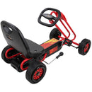 Rocket Pedal Go Kart with Ergonomic Seat Adjustment and Precision Handling, Red