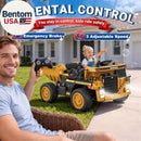 Electric Yellow Ride-On Dump Truck with Remote Control and Dump Bed