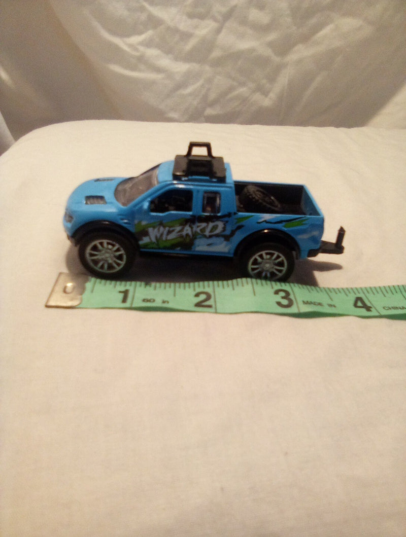 Small Metal Racing Truck Toy with Free Moving Parts 4x1.5x1.5 Inches Made in China