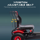 Aosom Red Pedal Go Kart for Kids with Adjustable Seat and Handbrake, Ages 5-12