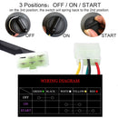 5 Wire Ignition Key Switch Featuring Waterproof and Dustproof Covers for 50cc-250cc ATVs