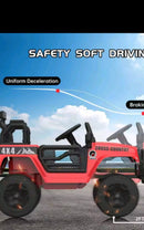 Kids Red 4x4 Electric Ride-On Truck with 2.4G Remote Control, 37-72M