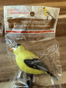 Clip-On Chirping Set of 2 Motion-Activated Singing Birds: Robin & Gold Finch
