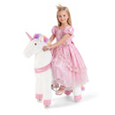 Battery-Free Ride-On Unicorn for Kids with Enhanced Comfort and Smooth Rolling Wheels, Supports up to 176 lbs
