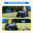 24V Kids Electric Ride-On Car, 4-Seater for Ages 3-8, Blue