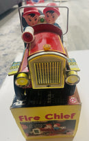 Metal Fire Chief Battery-Powered Fire Truck ME699 Collectible Toy