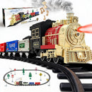 Interactive Electric Train Set with Smoke, LED Lights, and Sounds for Children 3+