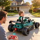 Aston Martin AMR26 24V Green Electric Ride-On Car for Kids with Remote Control and Bluetooth