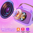 Mgaolo Enhanced Mini Karaoke Machine for Kids, Portable Bluetooth in Purple