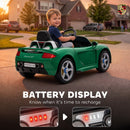 12V Green Porsche Carrera GT Ride-On Car for Kids with Remote Control