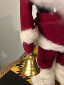 VTG 1950's Rubber Face Santa Works Automaton Bell 13" Tin Toy Made in Japan NOS