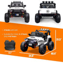 12V Dual Seat Remote Control Kids Ride-On Truck with Spring Suspension and 9Ah Battery