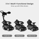 OLAKIDS 3-in-1 Mercedes Benz Push Car for Toddlers in Dark Color