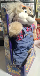 Limited Edition Tyco Talking Plush Bubba Teddy Bear in Overalls 3D Design