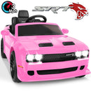 Dodge SRT Pink 12V Kids Ride-On Car with Parental Remote Control for Complete Supervision