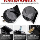 12V Dual Tone 130dB Snail Car Horn Kit for Universal Fit