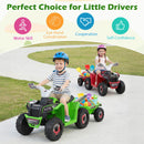 Children's 6V Battery-Operated Electric ATV with Detachable Trailer