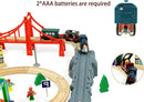 Motorized Battery-Powered Train Set for Wooden Tracks, 3-Piece Toy for Ages 3+