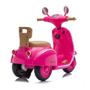 3-Wheel Electric Scooter for Kids with LED Lights and Bluetooth in Rose Red, Suitable for Ages 3-6