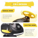 12V Pedal Wiggle Car and Swing Combo for Kids - Rechargeable Black