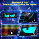 7''x3'' Animated Dual LED Motorcycle Windshield Lights with APP & Remote Control