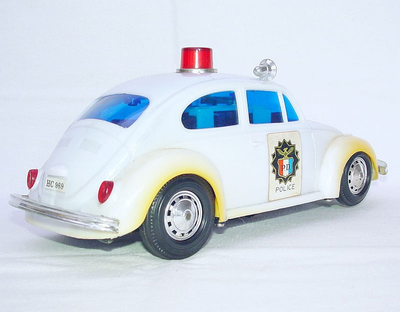 1:15 Scale VW Volkswagen Beetle Police Car Battery Operated Model - Rare Collectible