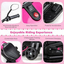 Children's Electric Motorcycle Ride-On with 6V Battery, Training Wheels, Music & LED Lights
