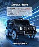 Mercedes-Benz AMG G63 12V Ride-On Car with Remote Control - Black