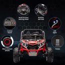 24V Electric 4WD Red 2-Seater Kids Ride-On Car with Remote Control