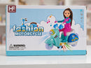 Stylish Doll Riding Scooter Bike Toy for Girls with Music and Flashing Lights