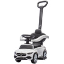 White Mercedes-Benz C-Class 2-in-1 Ride-On Push Car