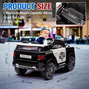12V Battery Operated Police Car Ride-On for Kids with Flashing Lights